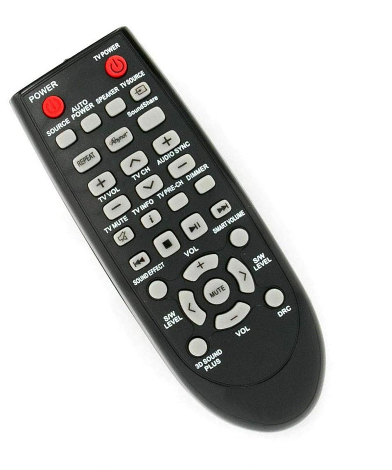 JustFine Replaced Remote Control Compatible for Samsung HW-D350/XU HW-D450/XN HW-D550/ZA HW-D570/XU HW-E450 HW-F550 HW-F550ZAZZ01 HW-FM45C/ZA HW-H570 Home Theater Sound Bar System - Image 1